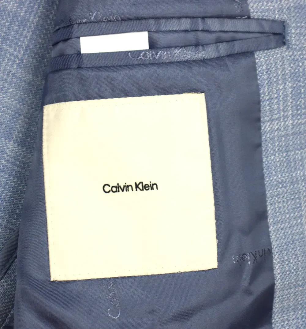 Calvin Klein Mariano Blazer Mens 40 S Ligth Blue Slim Fit Jacket Sport Coat
